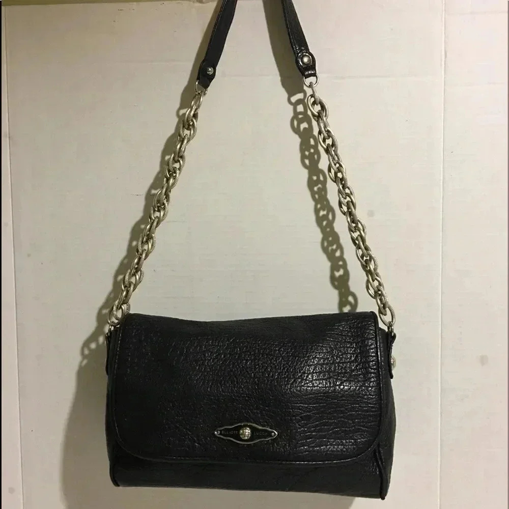 Elliott Lucca Black leather shoulder handbag